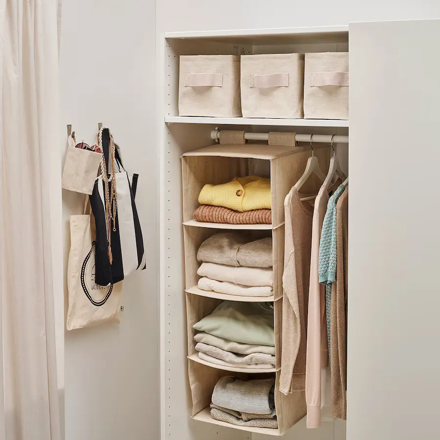 hanging storage compartment. Small Bedroom Organisation Ideas