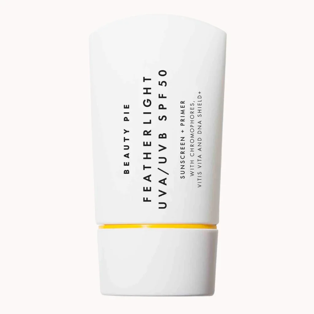 Beauty Pie Featherlight UVA UVB SPF 50. Jello skin