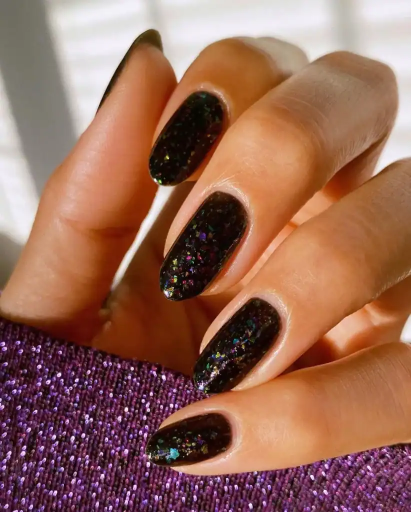 Black stars nails