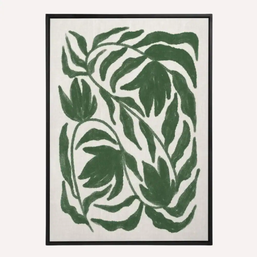 green leaf art print. Forestcore