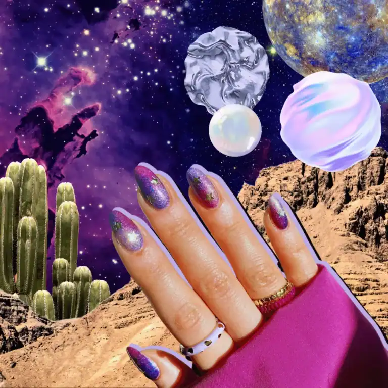 Geode, Desert and Constellation-inspired Nail Art