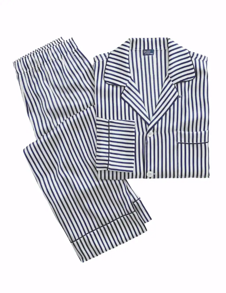 Striped silk pyjama set