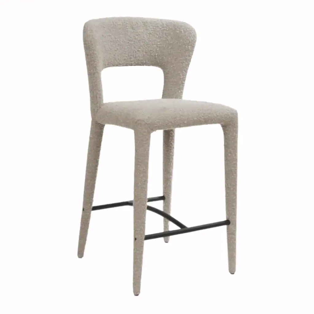 Pari I Bar Stool – Chex Boucle Steam from House of Isabella. best kitchen bar stools