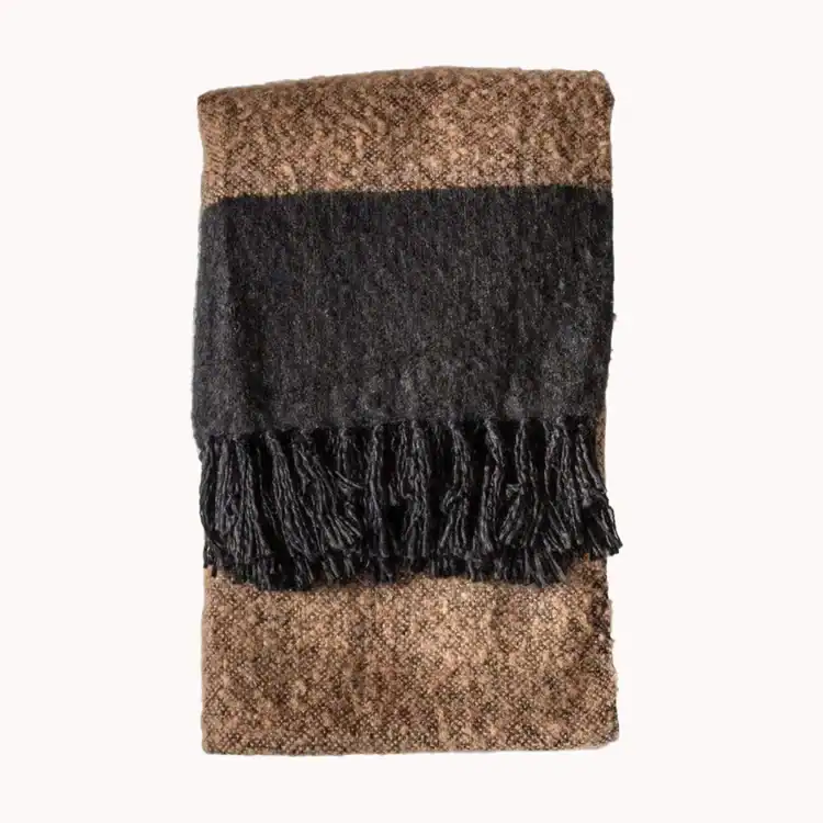 faux mohair throw
