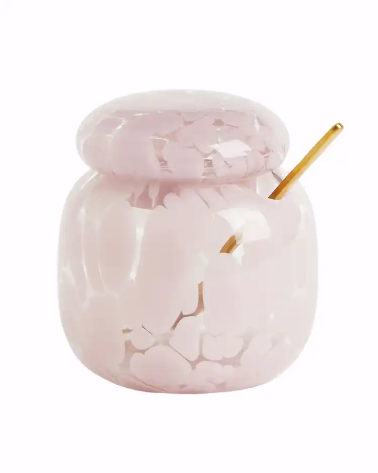 Light pink marmalade jar