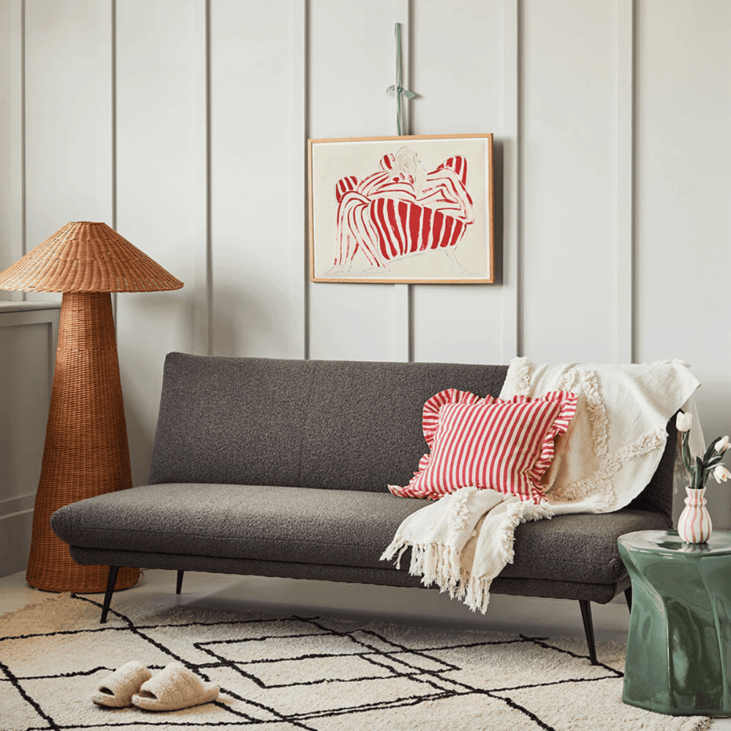 Dark Grey Boucle Sofa Bed from Rose & Grey.