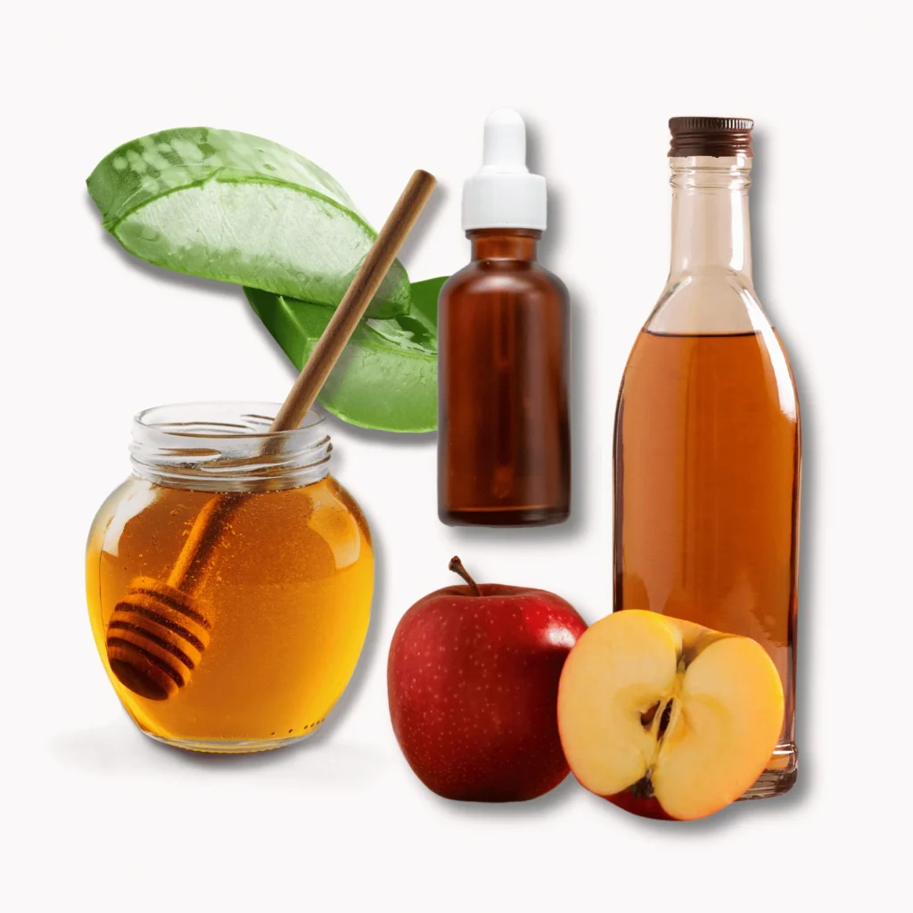 aloe vera, honey and apple cider vinegar hair mask