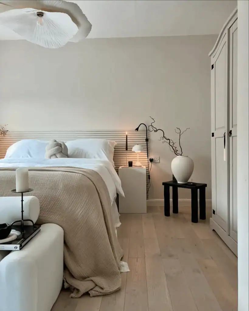 neutral scandinavian bedroom idea
