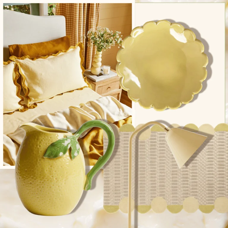 Butter yellow homeware pieces