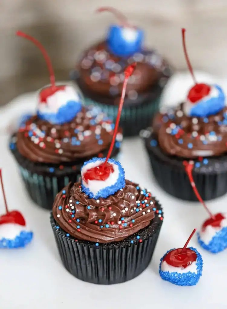 cherry bomb cupcakes