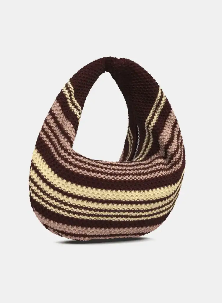 Zara Striped Crochet Bucket Bag