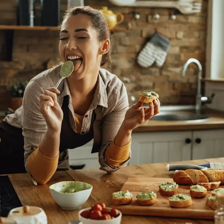 Romantic-portrait-of-young-caucasian-woman-in-summer-dress-enjoying-relaxing-in-park-on-mountain-with-amazing-tropical-seaview.-Saturday-Self-Care-Ideas