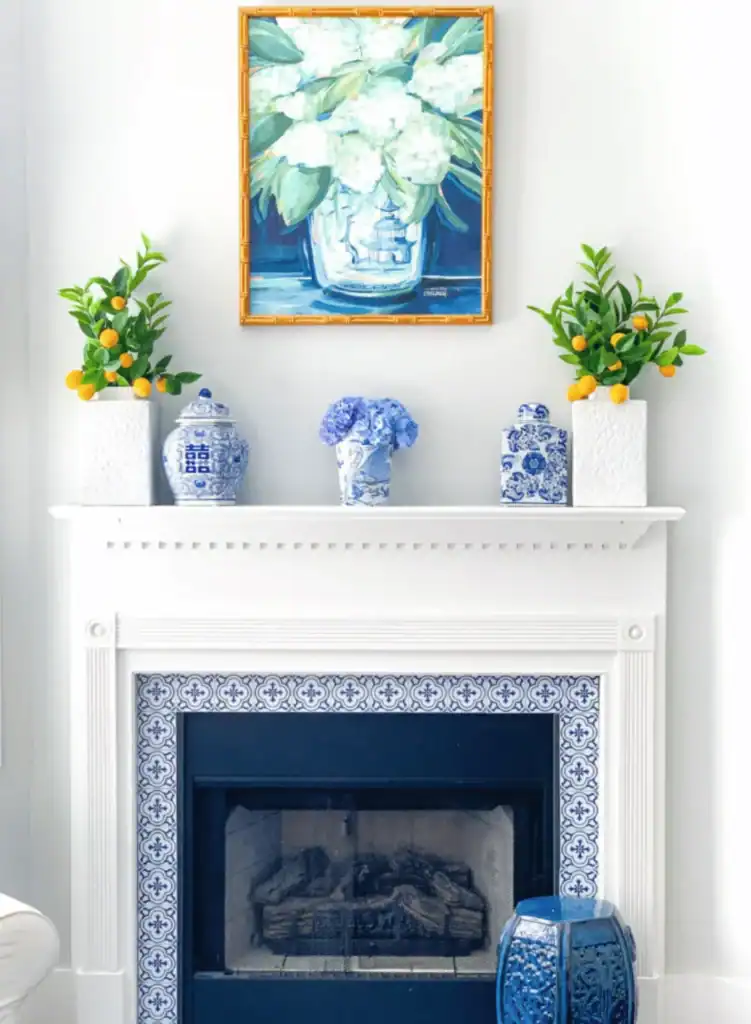 Summer Lemon Inspired Mantel