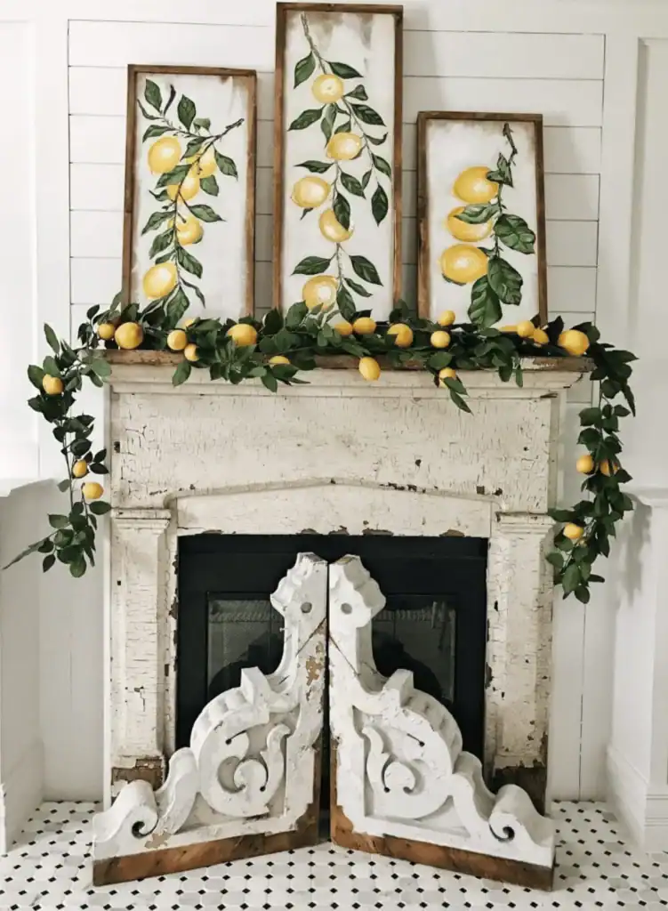 lemon Summer mantel ideas