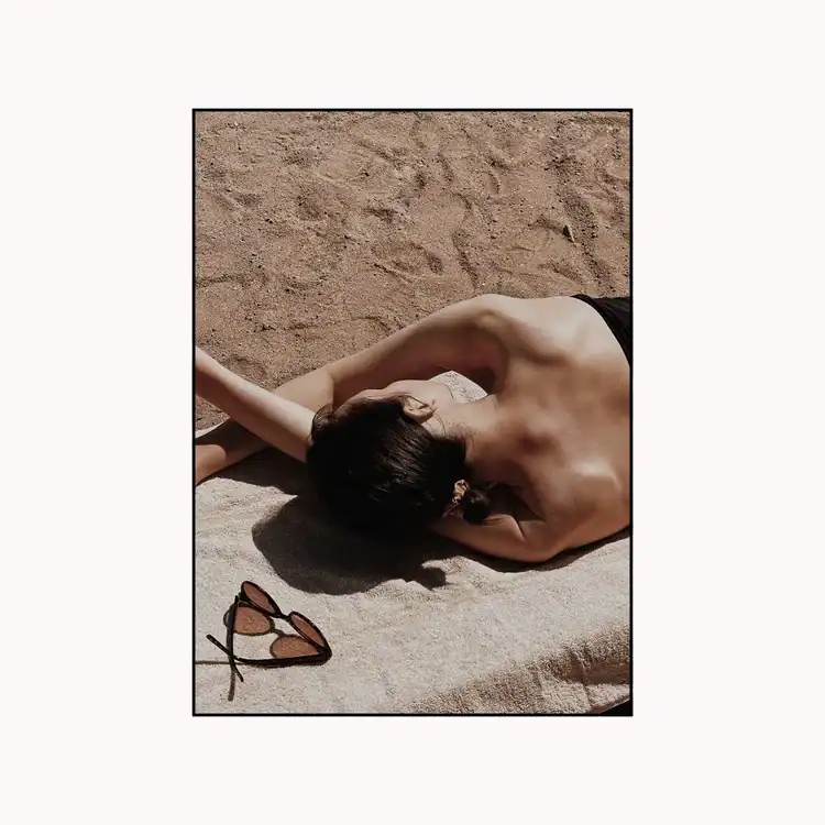 Woman-Relaxing-on-the-Beach.-Saturday-self-care-ideas