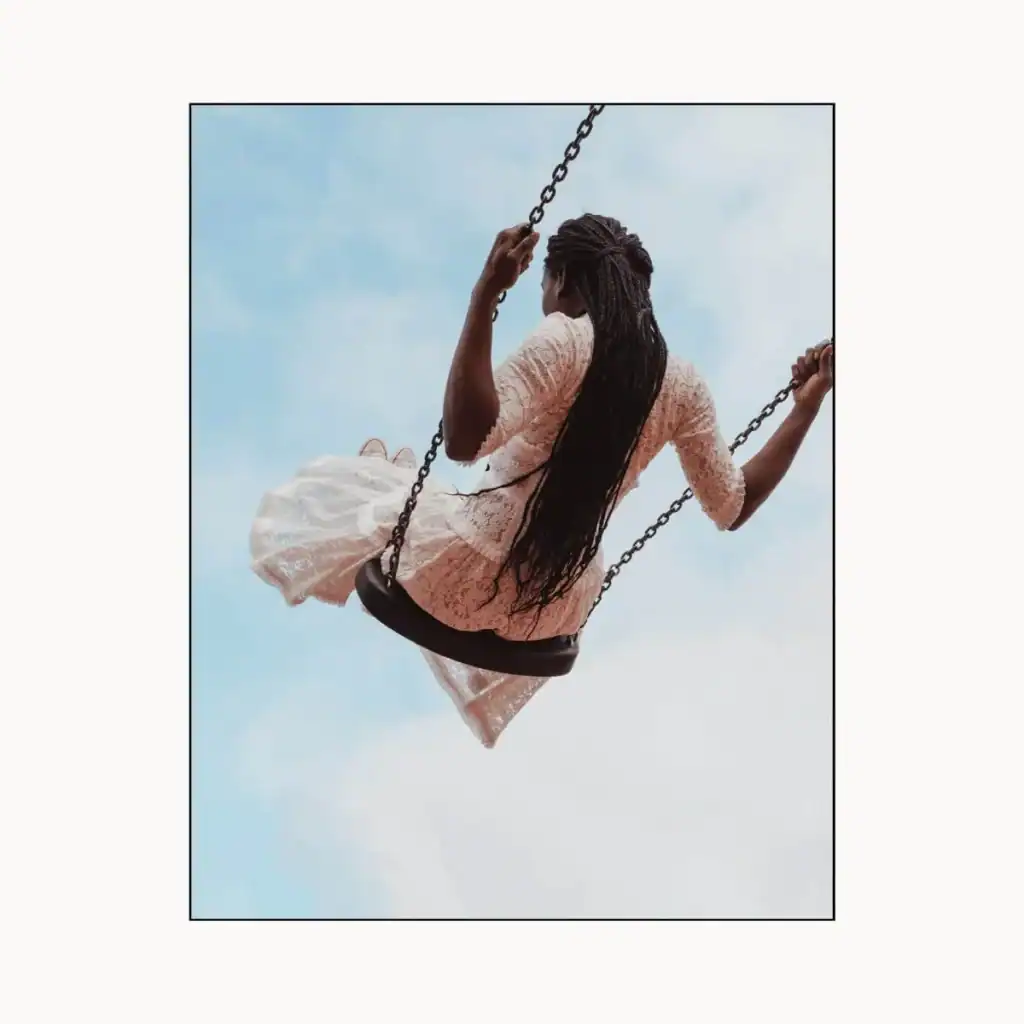 Woman-swinging-on-a-swing.-Positivity-Instagram-captions