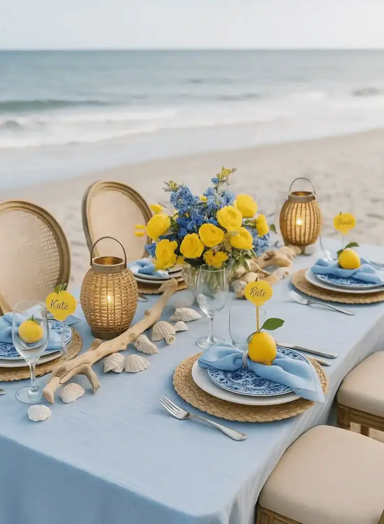 coastal summer tablescape