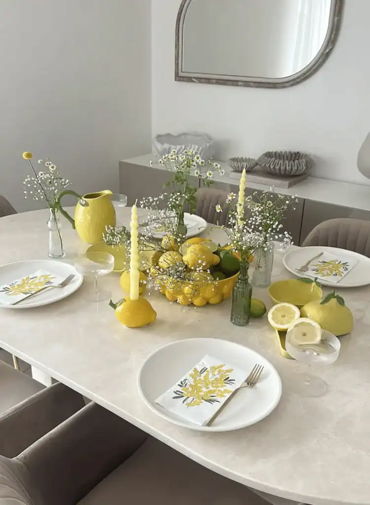 lemon tablescape ideas