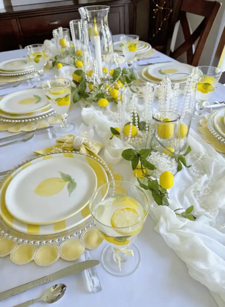 lemon tablescape ideas