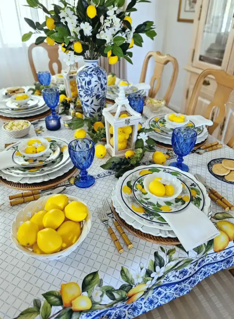 lemon tablescape ideas