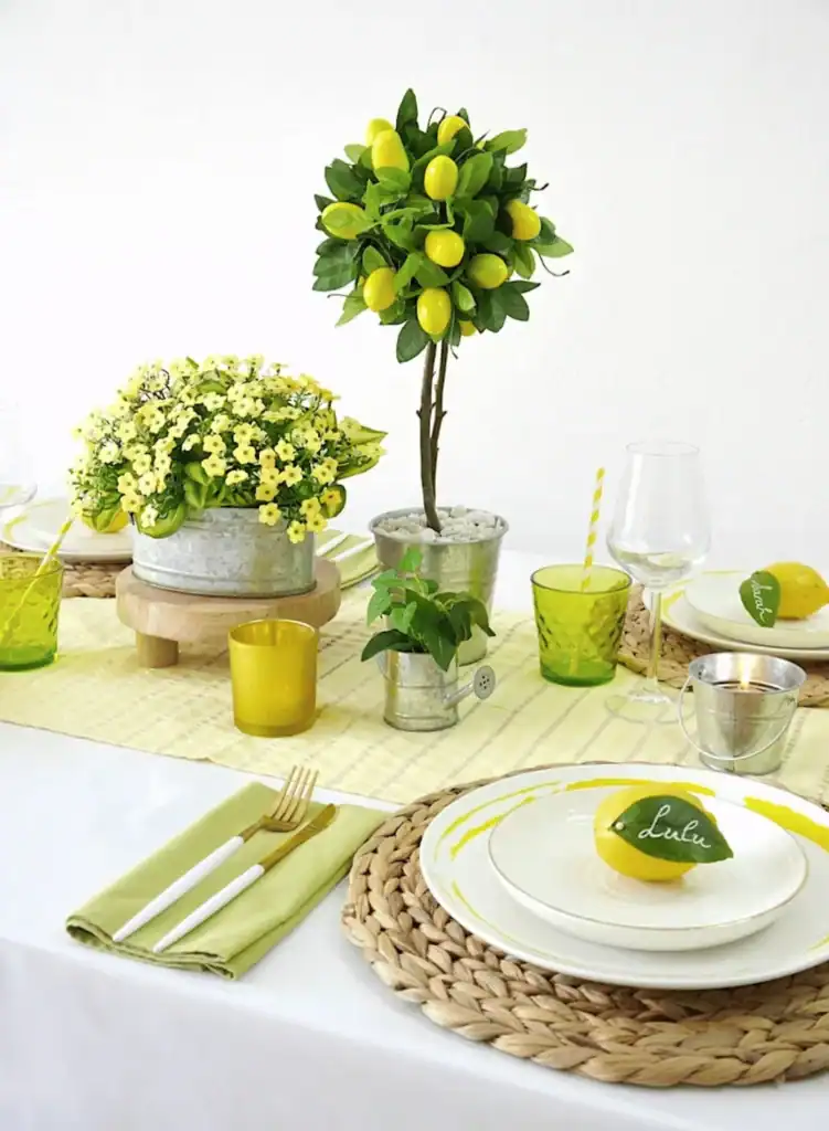 lemon tablescape ideas