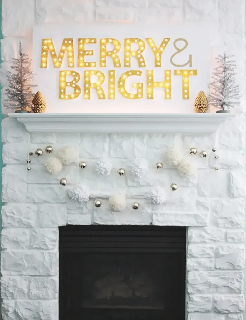 DIY Christmas Light-Up Marquee