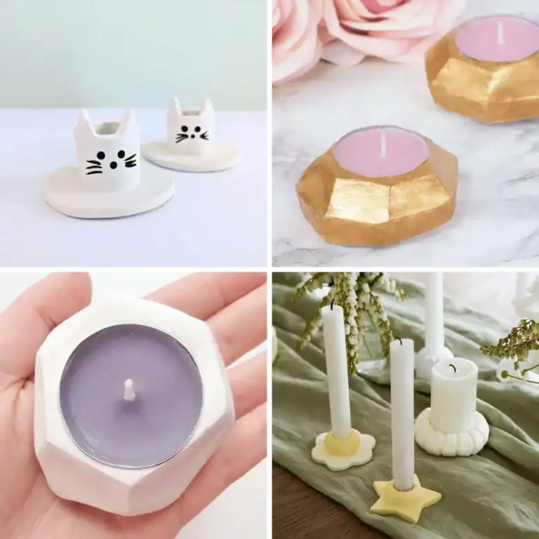 Air Dry Clay Candle Holders