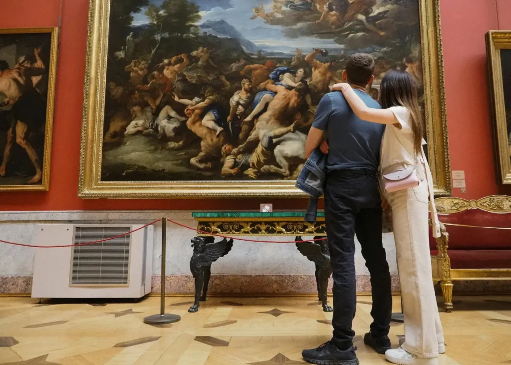 Couple Enjoying Art at Gallery. hobbies for couples