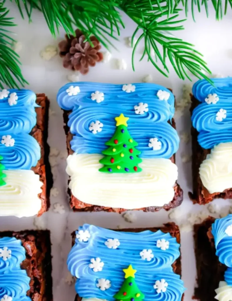 Easy Christmas Tree Brownies