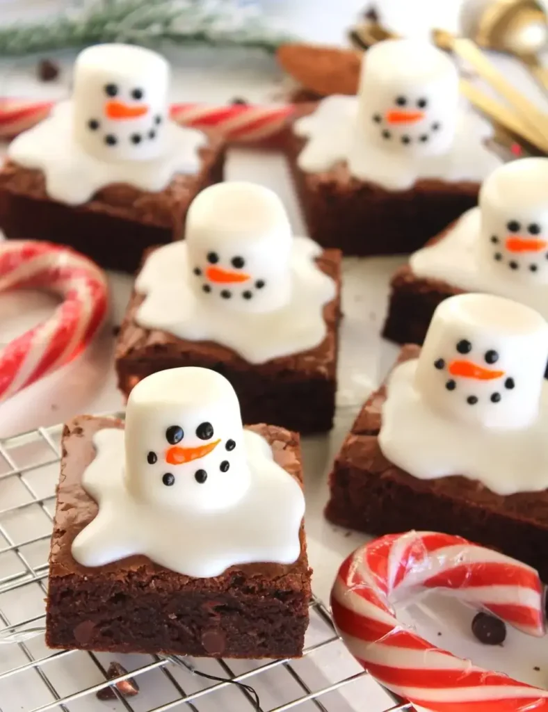 Melted Snowman Brownies