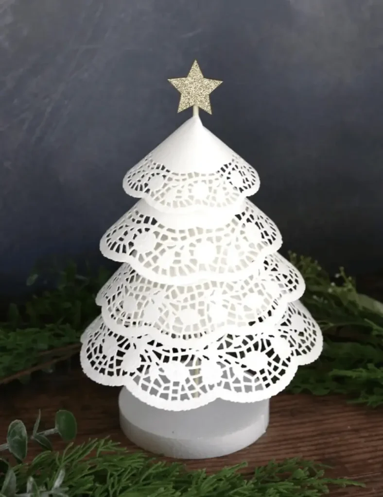 Paper Doily Christmas Trees