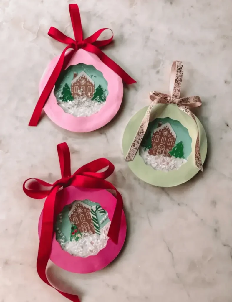 Paper Plate Snow Globe