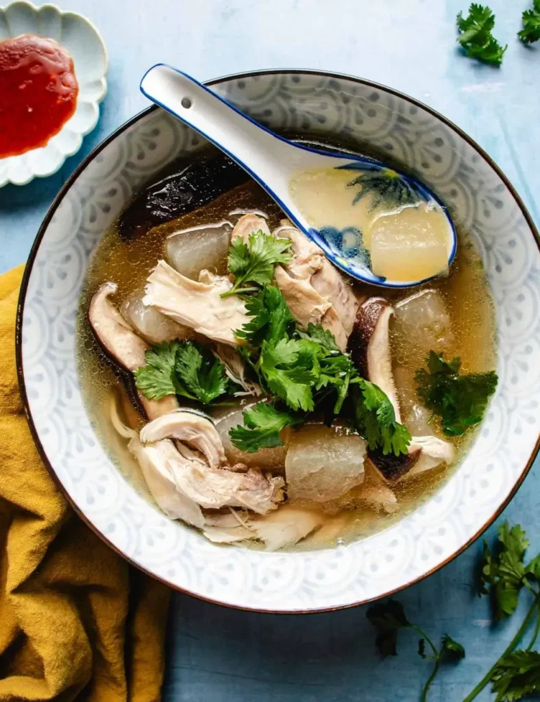 Winter melon chicken soup