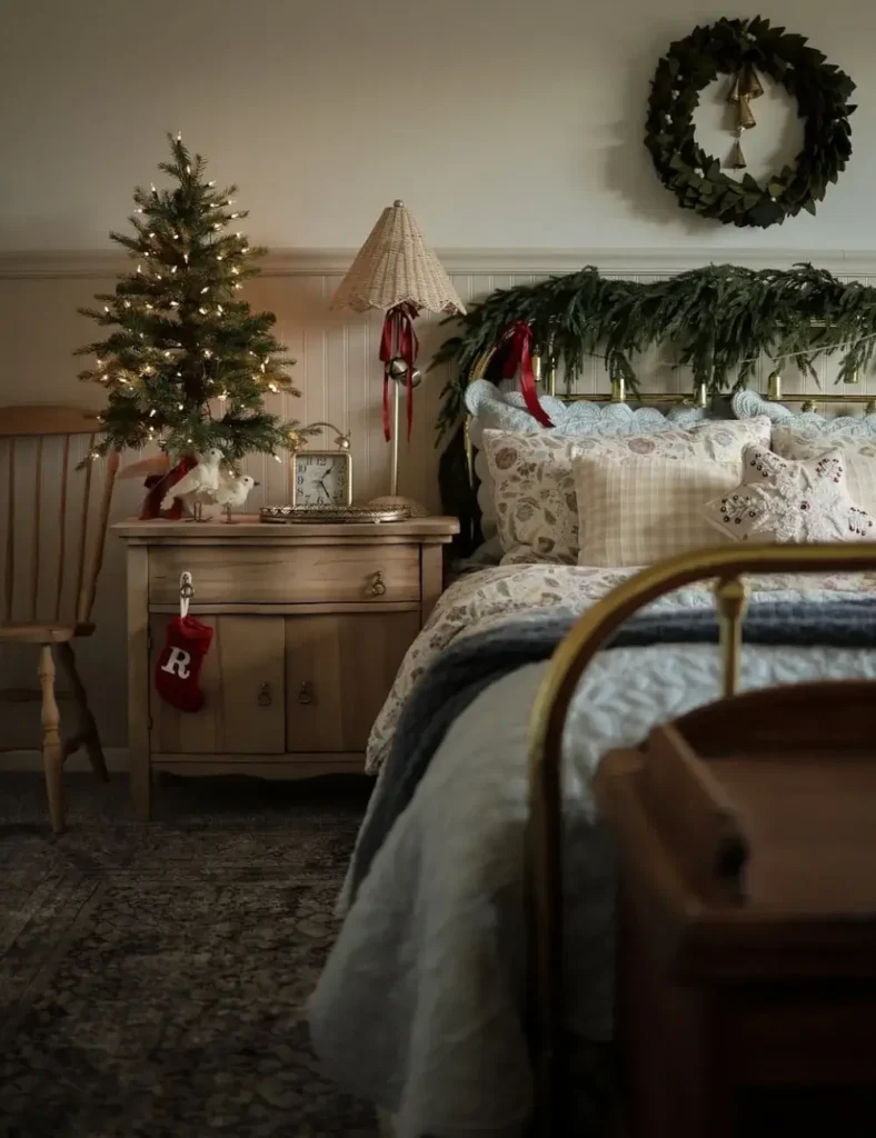 cottagecore christmas bedroom