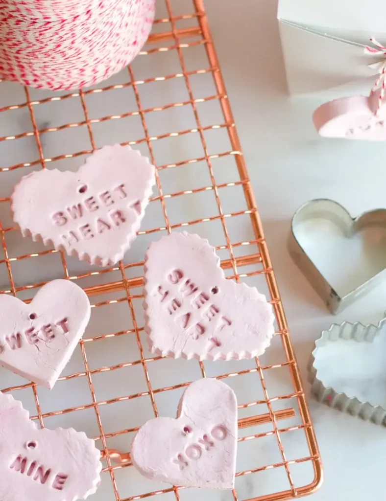 DIY Personalized Air Dry Clay Gift Tags. Valentine’s Day Clay Crafts