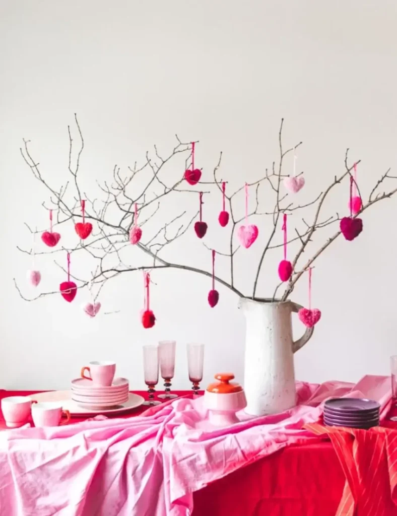 DIY Valentines Heart Pom-Poms