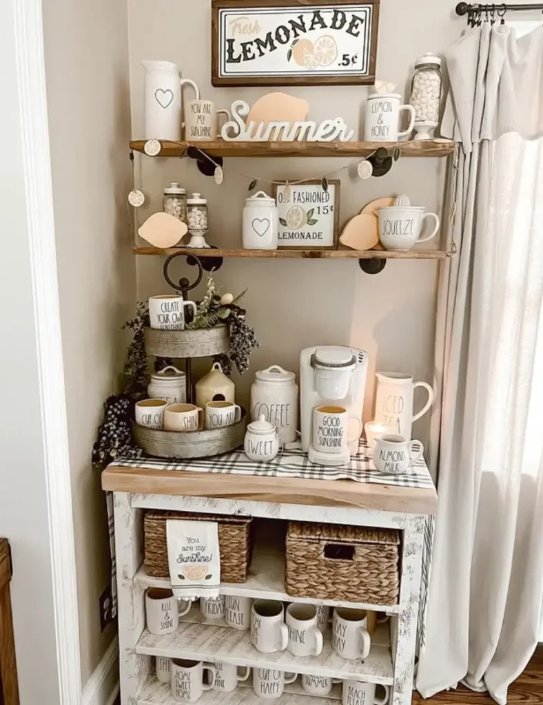 Lemon-themed Coffee Bar Ideas