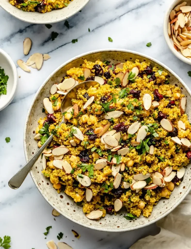 One Pot Moroccan-Inspired Chickpea Quinoa Salad. QUINOA SALAD RECIPES
