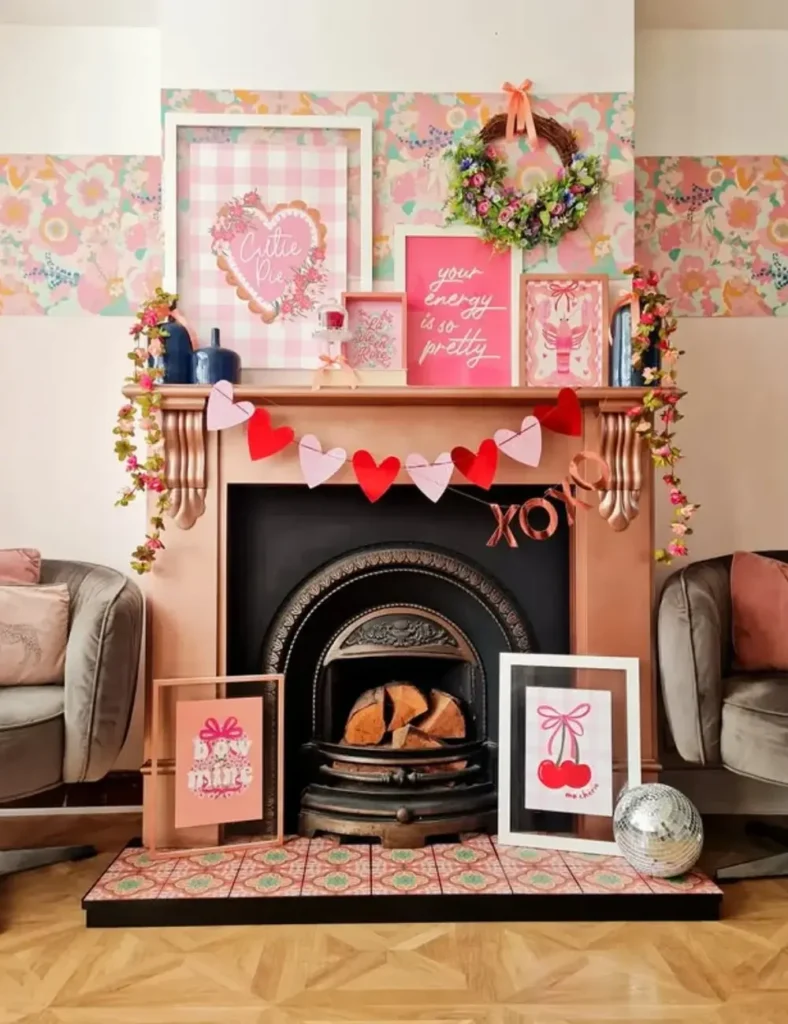 Playful Pink Pop-Art Mantel