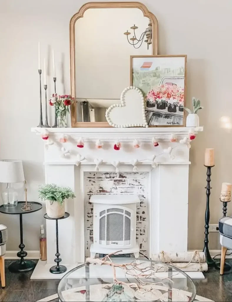 Soft + Cozy Neutral Heart Mantel