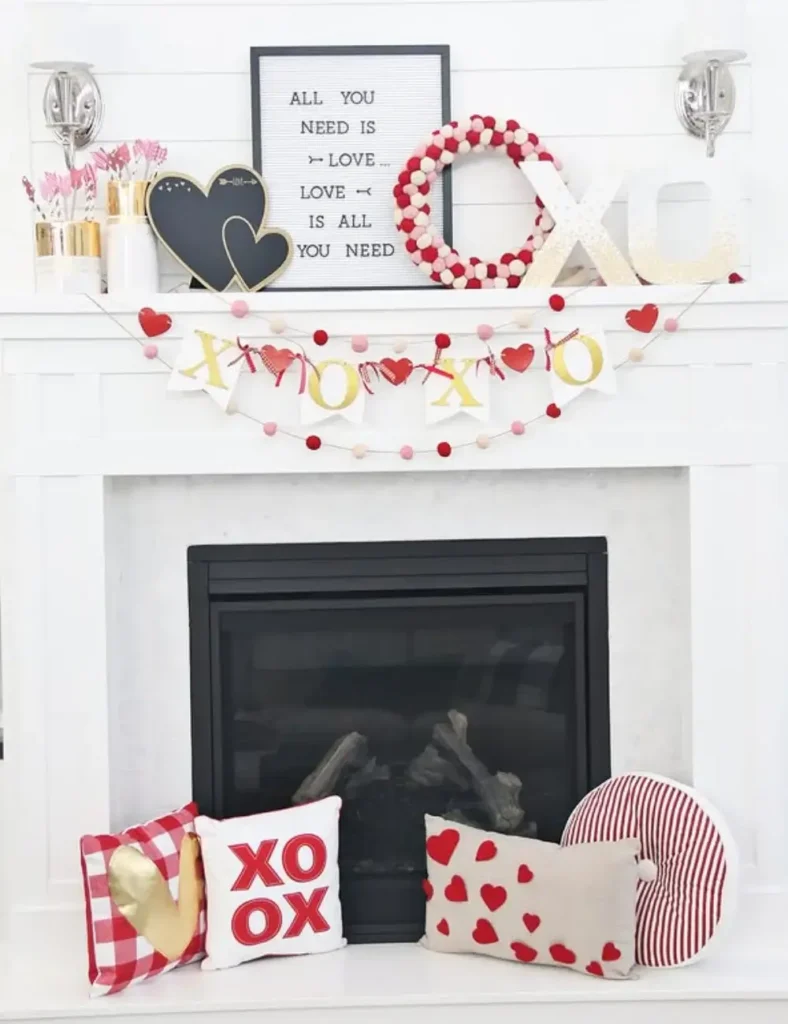 XOXO Layered Garland Mantel