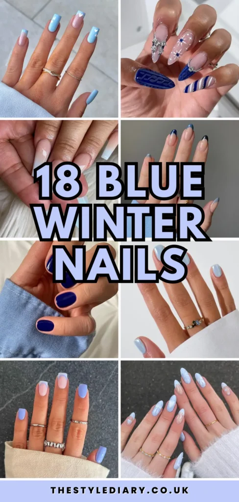 Blue Winter Nails