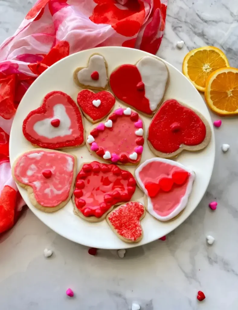 Cinnamon Orange Valentine Cookies
