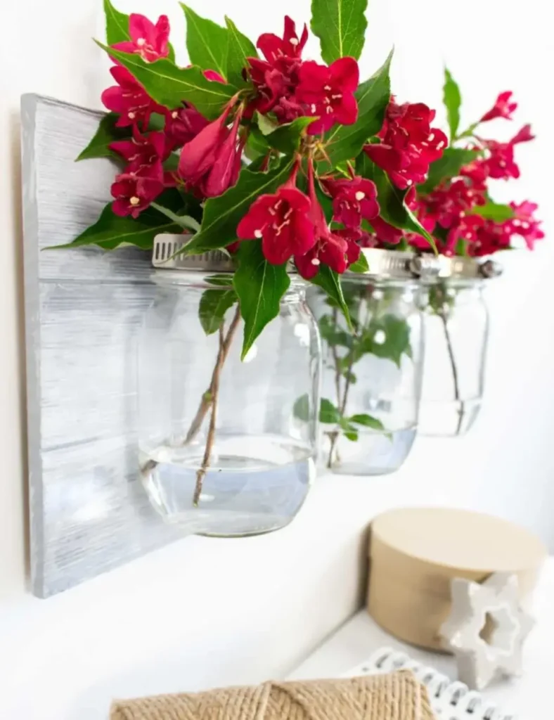 DIY Rustic Farmhouse Mason Jar Wall Sconce