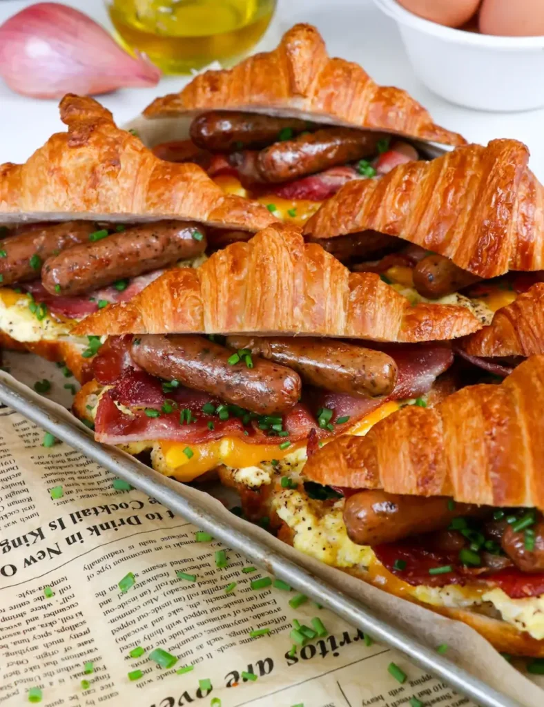 Maple-Dijon Breakfast Croissant Sandwiches. Croissant sandwich ideas