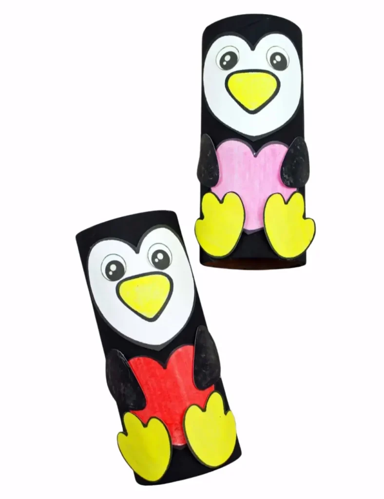 Penguin Valentine's Day Toilet Paper Roll Crafts