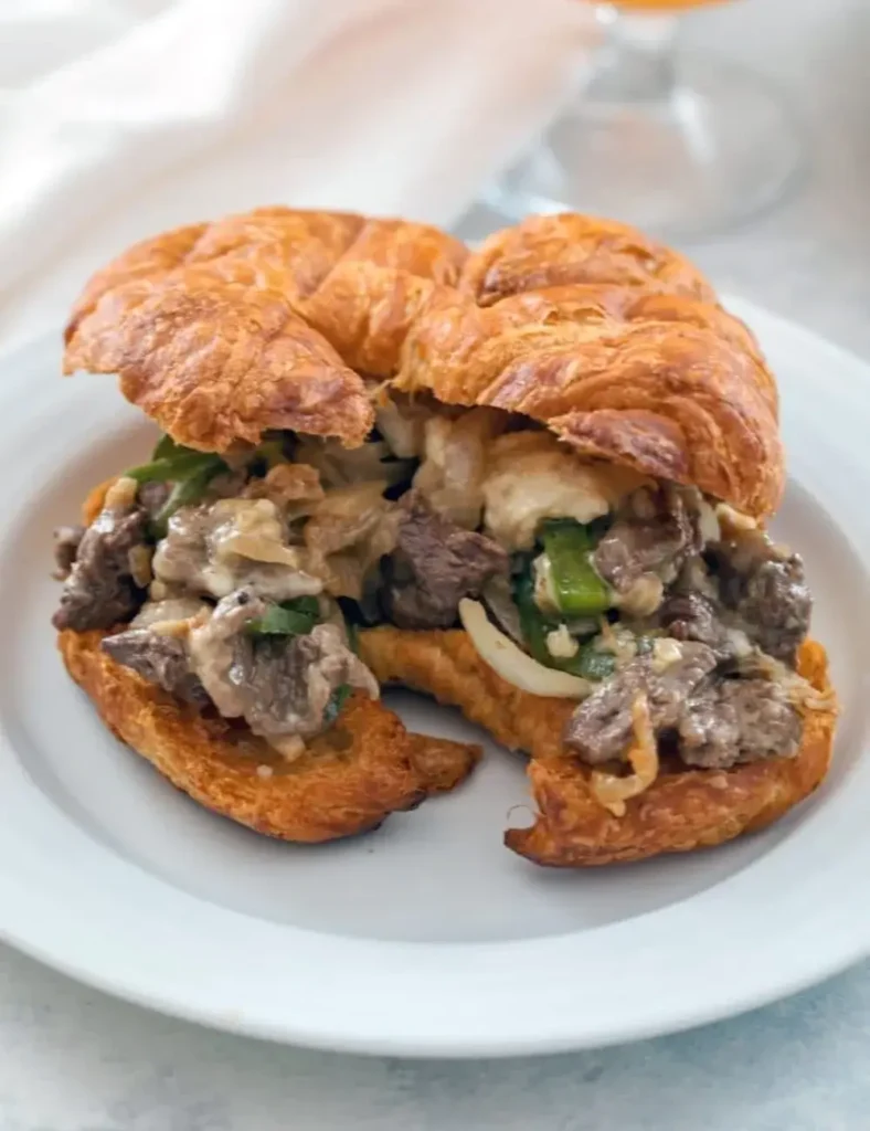 Steak and Cheese Croissants. Croissant sandwich ideas