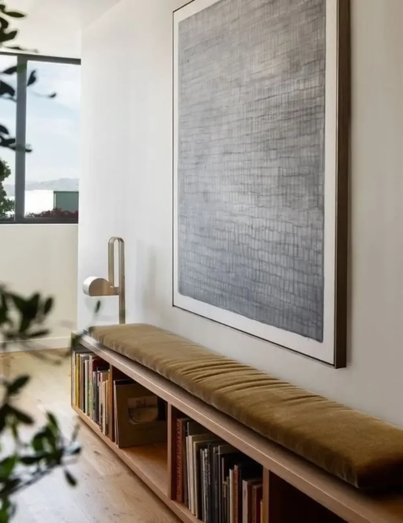 The Book-Lined Entryway Bench