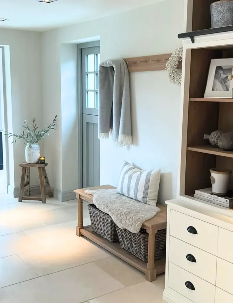 The Layered Textile Bench. Entryway Bench Ideas