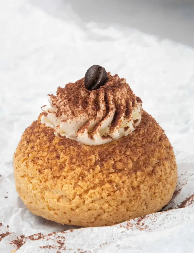 Tiramisu Choux au craquelin. coffee dessert recipes